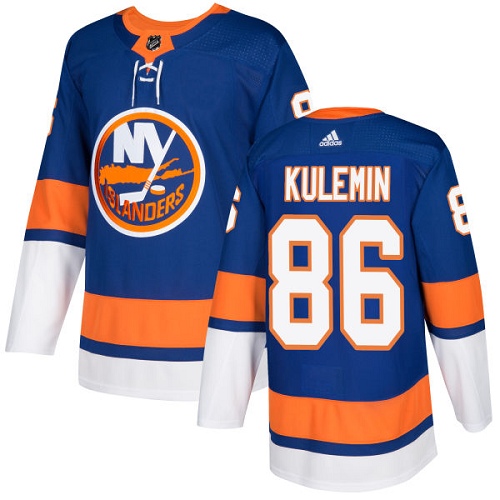 Adidas Men NEW York Islanders 86 Nikolay Kulemin Royal Blue Home Authentic Stitched NHL Jersey